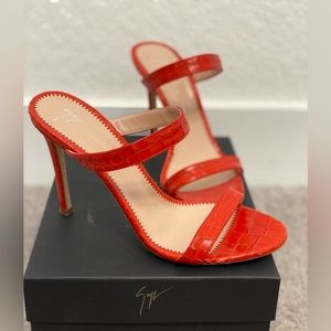 Red Leather Giuseppe Zanotti Heels